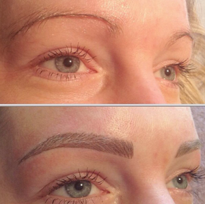 Vorher/Nachher, Permanent Makeup Augenbrauen, 2